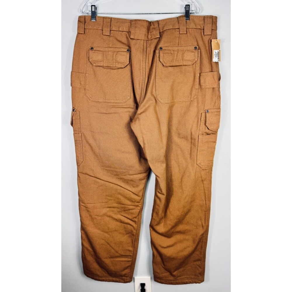 NWT Duluth Men's Firehose Relaxed Fit Fleeced Lined Cargo Work Pant 40 x 34 - Picture 5 of 8